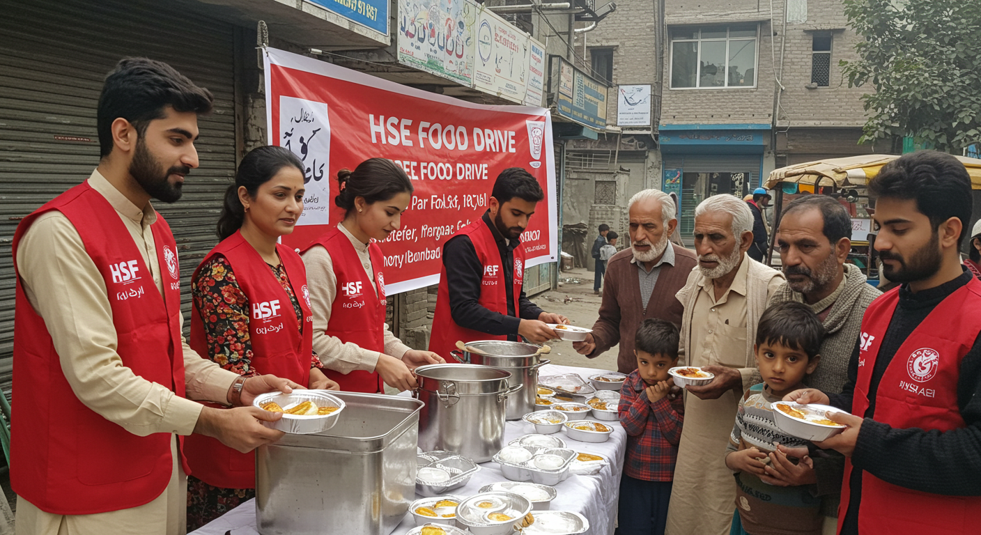 Fighting Hunger: HSF’s Free Food Drive in Islamabad